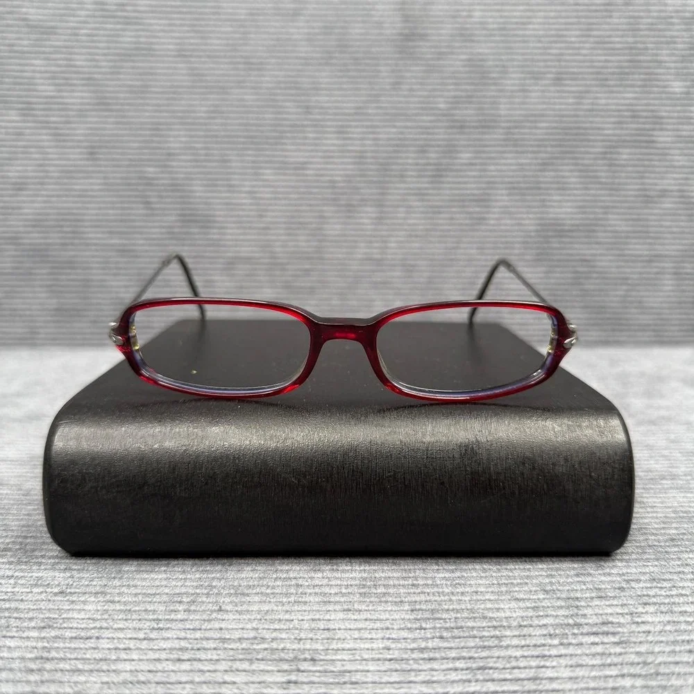 Persol 2683-V Burgundy Red Rectangular Eyeglasses Frames Italy 49-16-135 417 Y2k